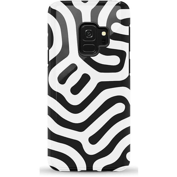 imageCasely Galaxy S9 Case Be Mine Tiny Hearts Essential Slim DualLayer Protective DesignMaze High Contrast Design