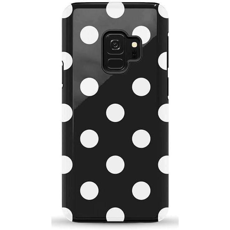 imageCasely Galaxy S9 Case  Be Mine  Tiny Hearts  Essential Slim DualLayer Protective DesignPolka Dots  High Contrast Design