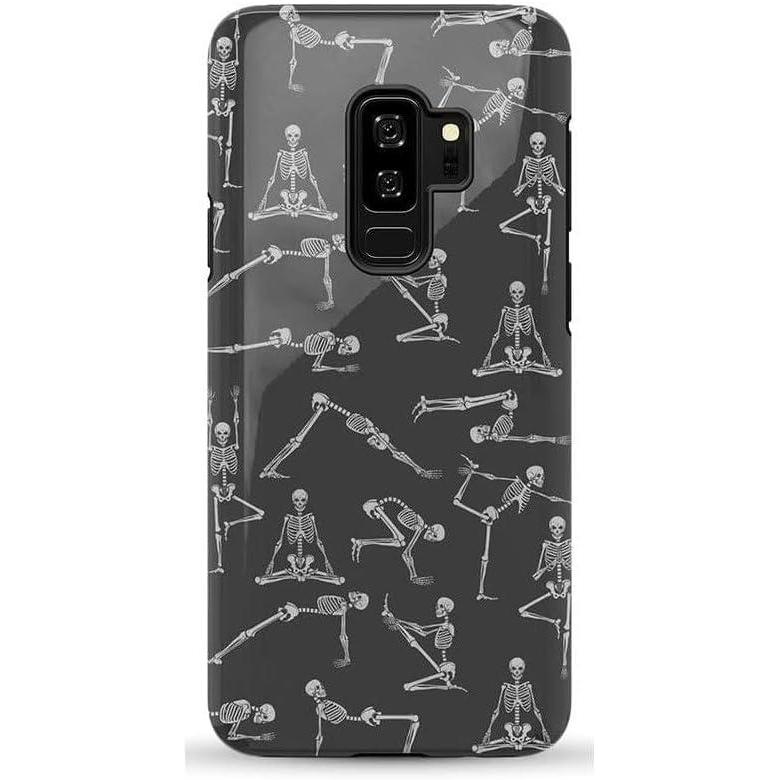 imageCasely Galaxy S9 Plus Case  Midnight Web  Spider Web  Essential Slim DualLayer Protective DesignCorpse Pose  Skeleton Yoga