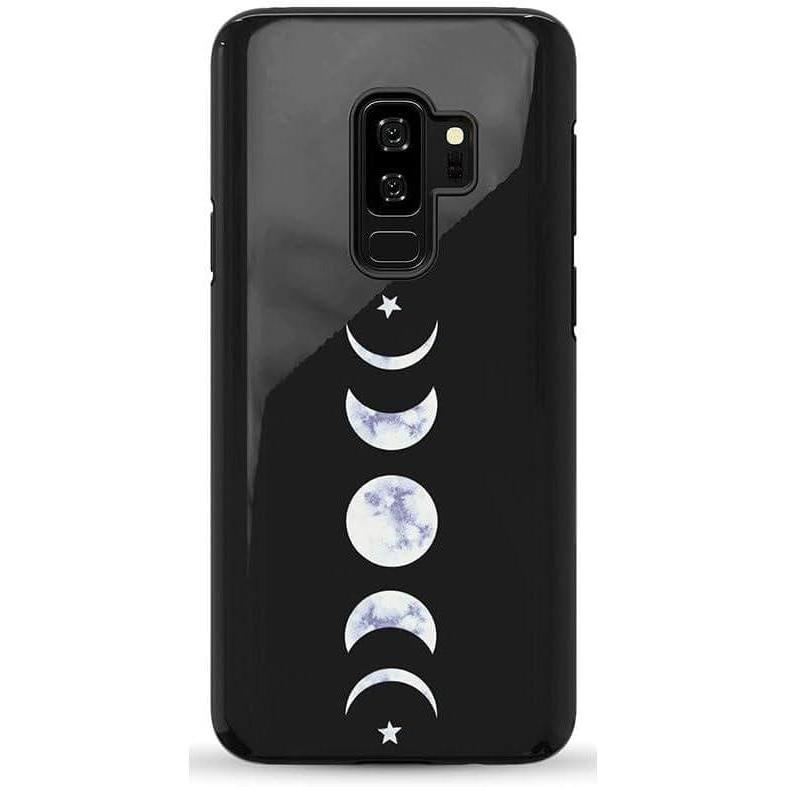 imageCasely Galaxy S9 Plus Case Midnight Web Spider Web Essential Slim DualLayer Protective DesignIts Just a Phase Marble Moon