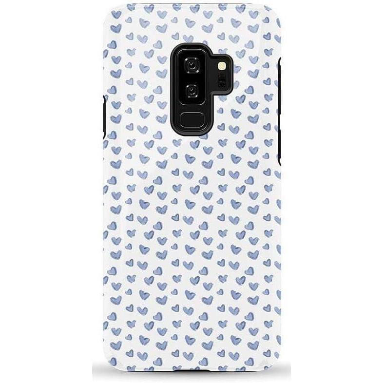 imageCasely Galaxy S9 Plus Case Midnight Web Spider Web Essential Slim DualLayer Protective DesignLovebug Blue Hearts