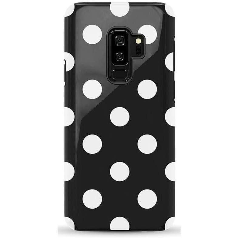 imageCasely Galaxy S9 Plus Case  Midnight Web  Spider Web  Essential Slim DualLayer Protective DesignPolka Dots  High Contrast Design