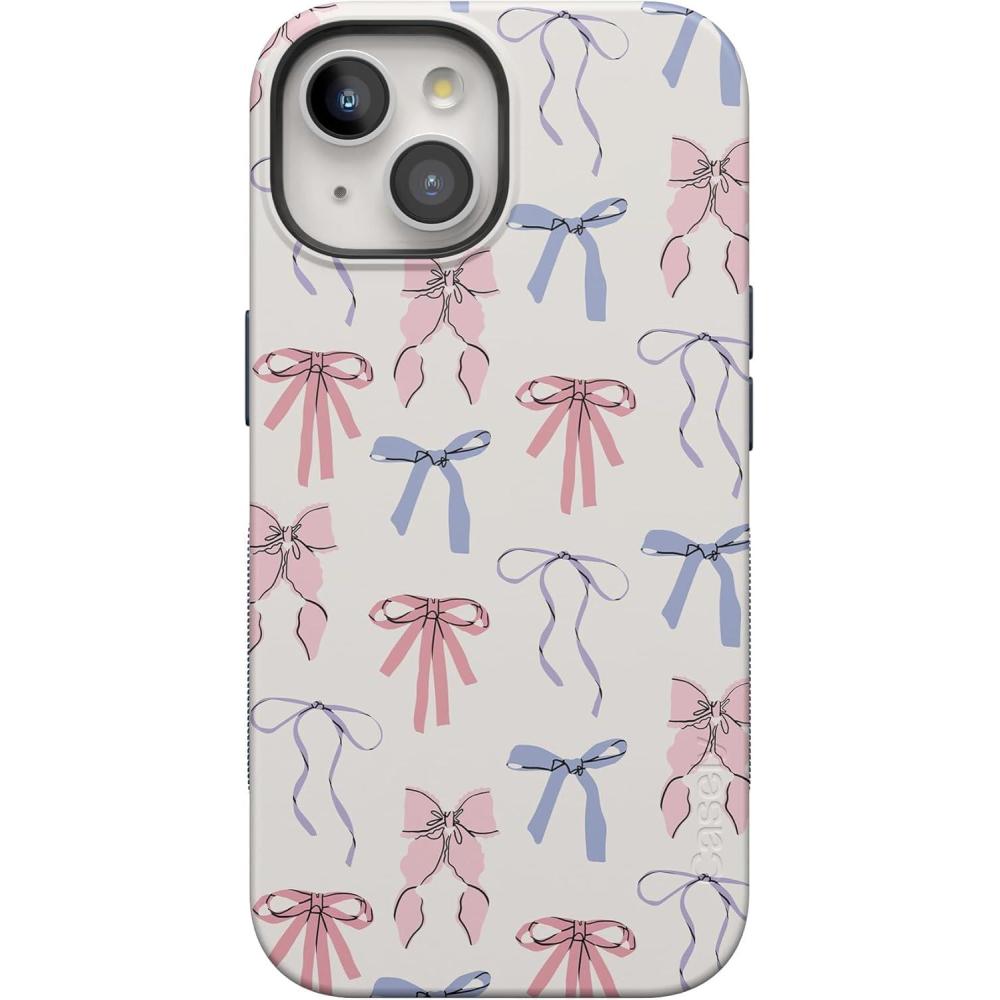 imageCasely iPhone 15 Plus Case  Outside The Lines Crayola Marker Case  Bold Compatible with MagSafeCoquette Girlie  Pastel Bows