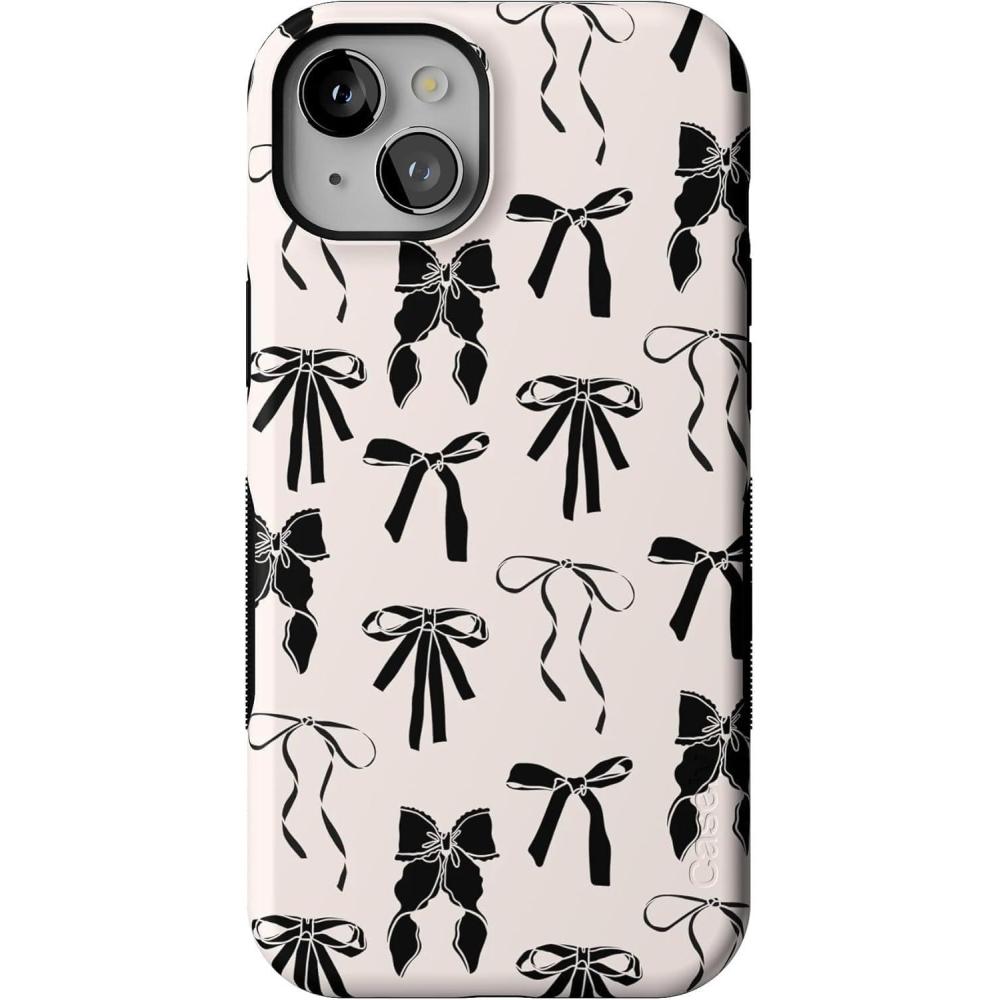 imageCasely iPhone 15 Plus Case  Outside The Lines Crayola Marker Case  Bold Compatible with MagSafeGoth Girlie  Black Bows