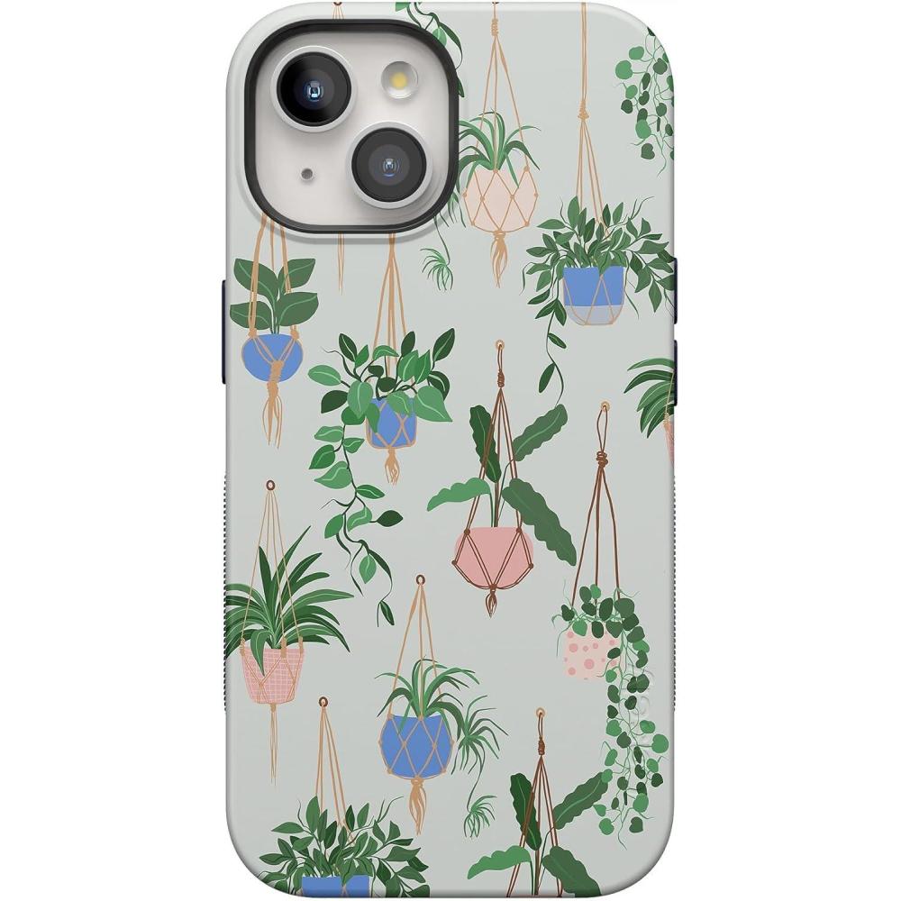imageCasely iPhone 15 Plus Case  Outside The Lines Crayola Marker Case  Bold Compatible with MagSafeHanging Around  Potted Plants Floral