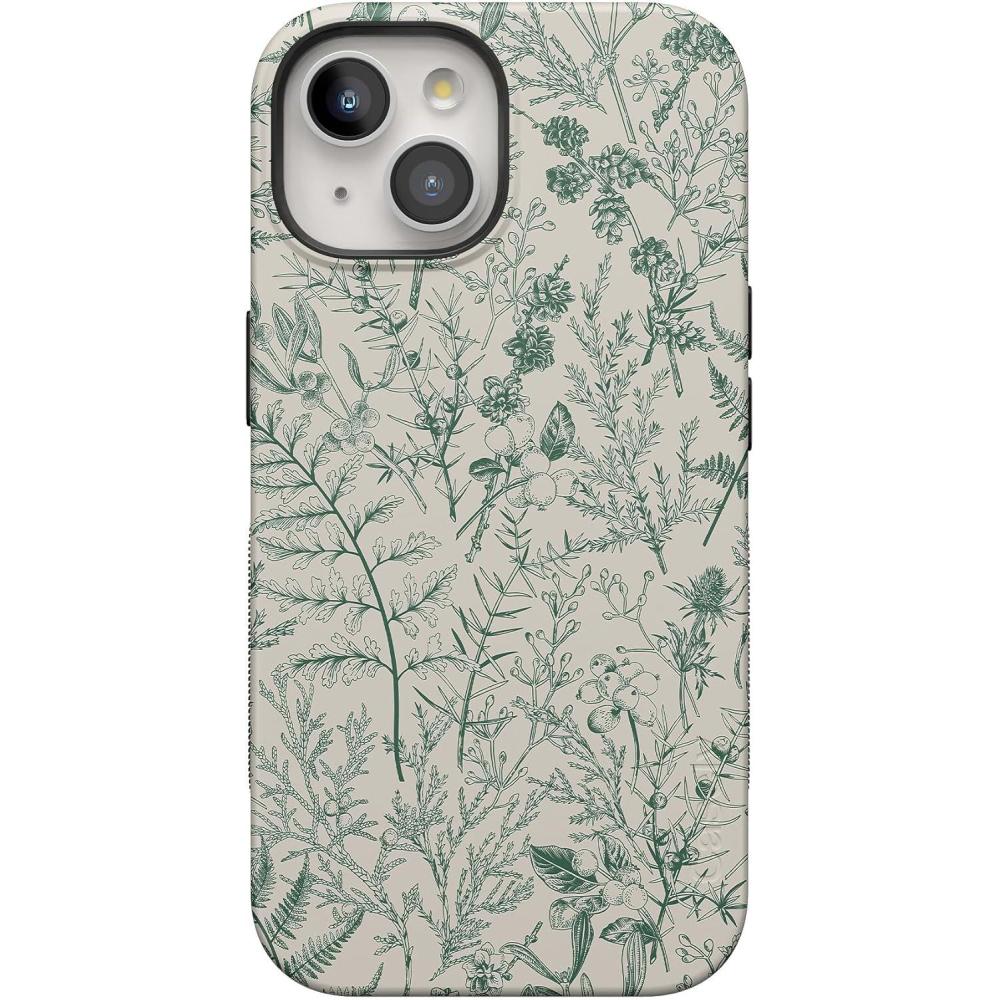 imageCasely iPhone 15 Plus Case  Outside The Lines Crayola Marker Case  Bold Compatible with MagSafeSage Garden  Green Floral Case