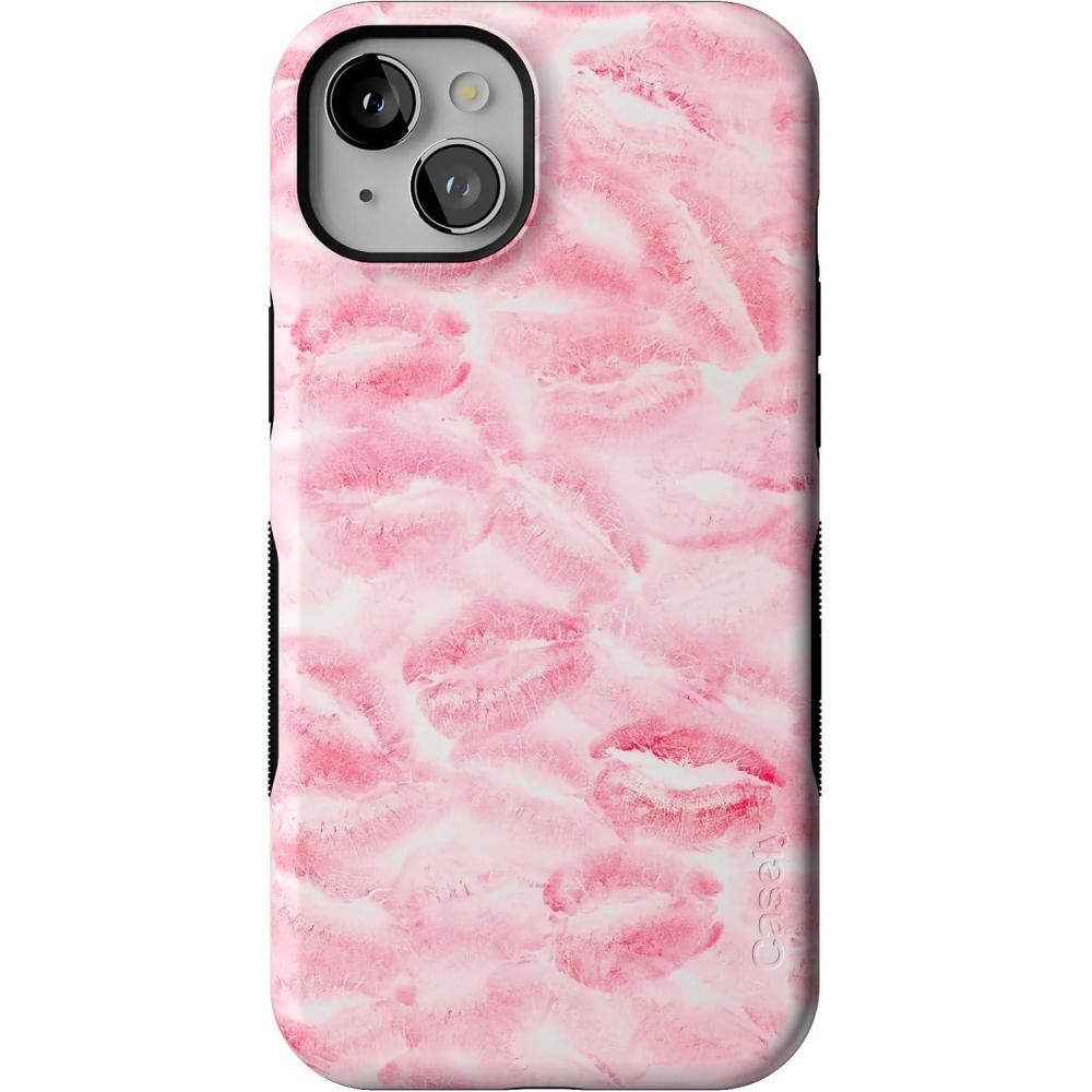 imageCasely iPhone 15 Plus Case  Outside The Lines Crayola Marker Case  Bold Compatible with MagSafeSealed with a Kiss  Pink Lipstick