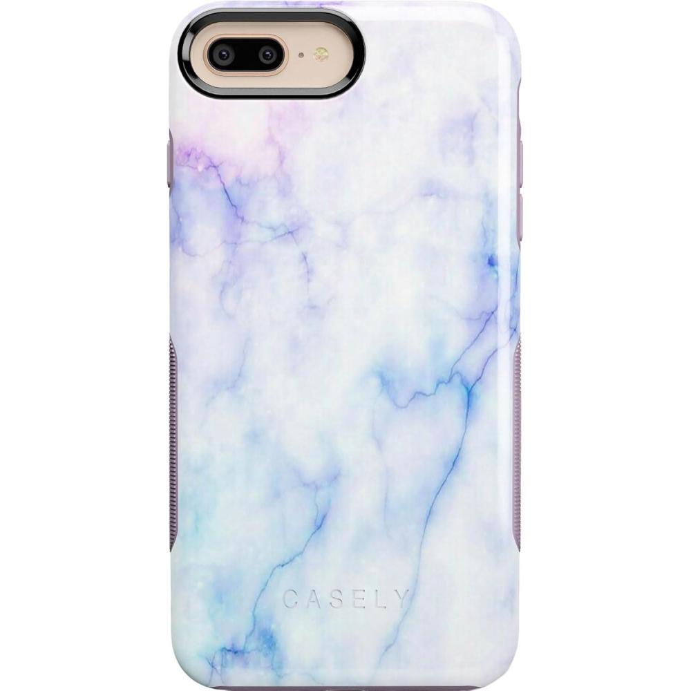 imageCasely iPhone 678 Plus Case Make Your Mark Crayola Paint CaseBlue Purple Cotton Candy Marble