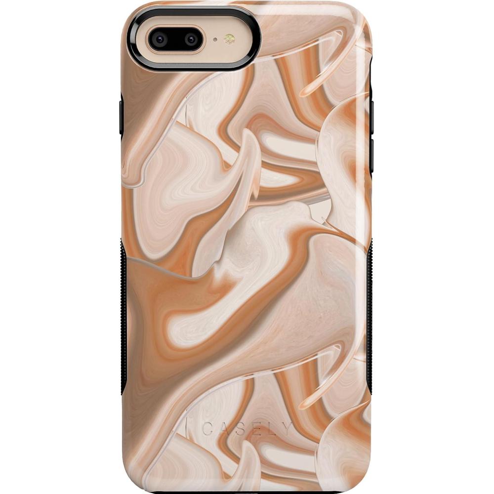 imageCasely iPhone 678 Plus Case Make Your Mark Crayola Paint CaseCaramel Delight Marble Swirl
