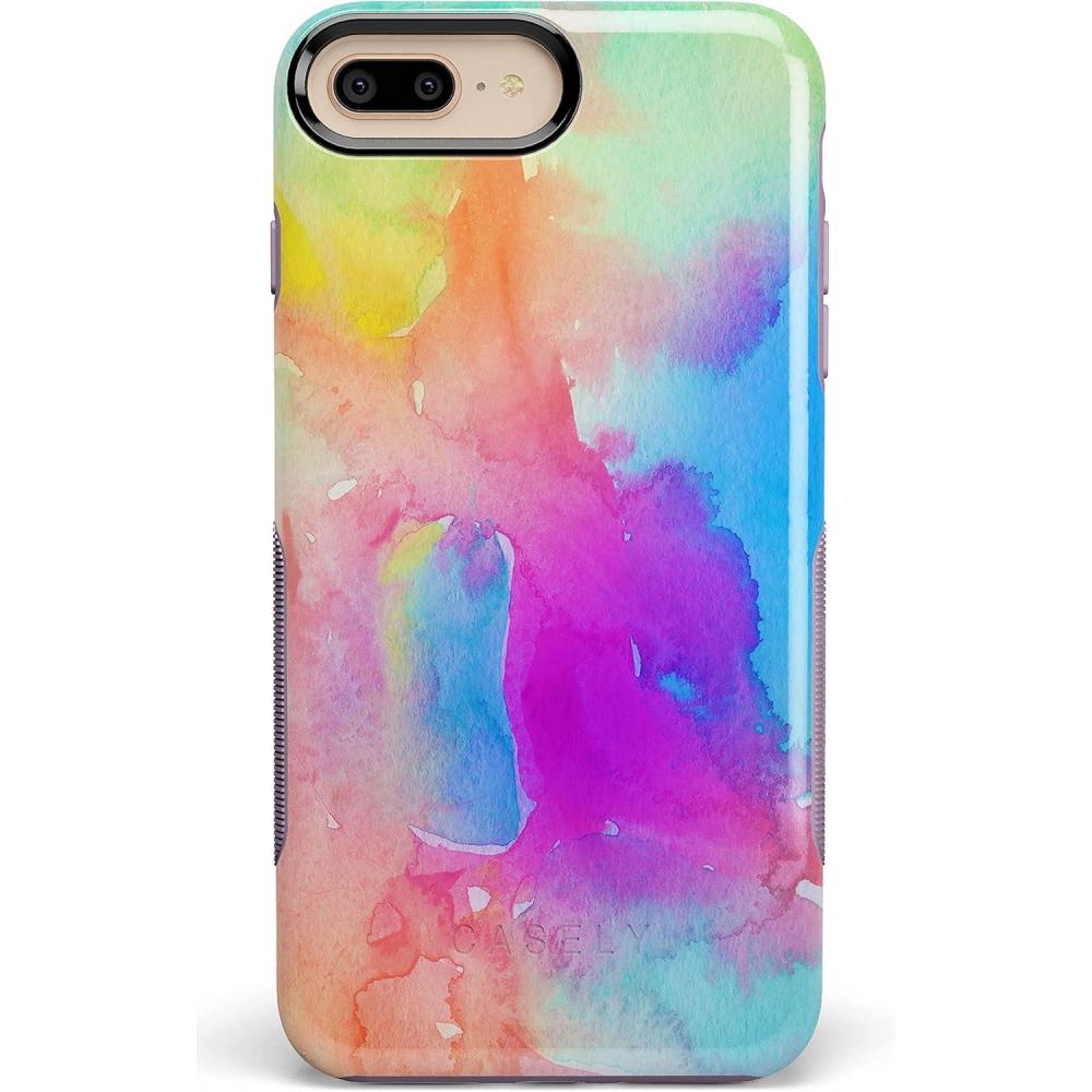imageCasely iPhone 678 Plus Case  Make Your Mark  Crayola Paint CaseCute Rainbow Marble