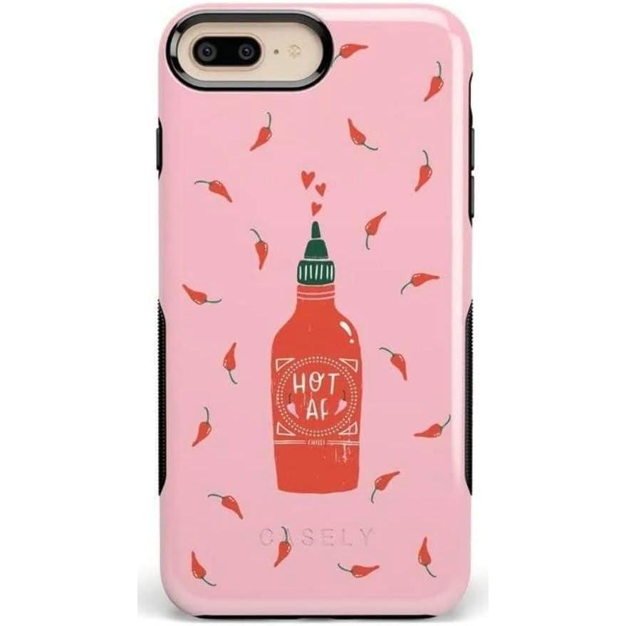 imageCasely iPhone 678 Plus Case  Make Your Mark  Crayola Paint CaseSpicy AF  Pink Chili Hot Sauce