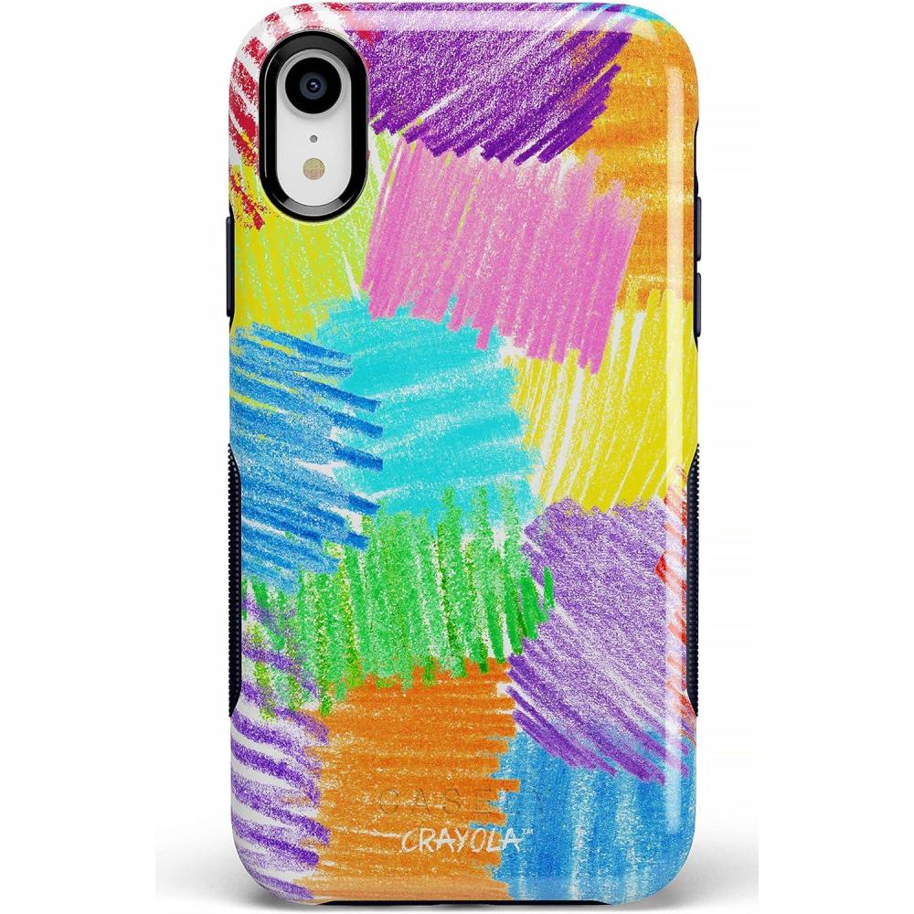 imageCasely iPhone XR Case  Make Your Mark  Crayola Paint CaseCrayola  Scribble Me That  Rainbow Pencil