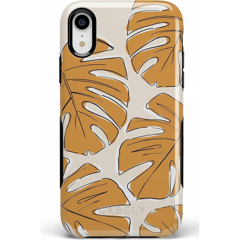 imageCasely iPhone XR Case  Make Your Mark  Crayola Paint CaseIsland Time  Tropical Leaves Floral