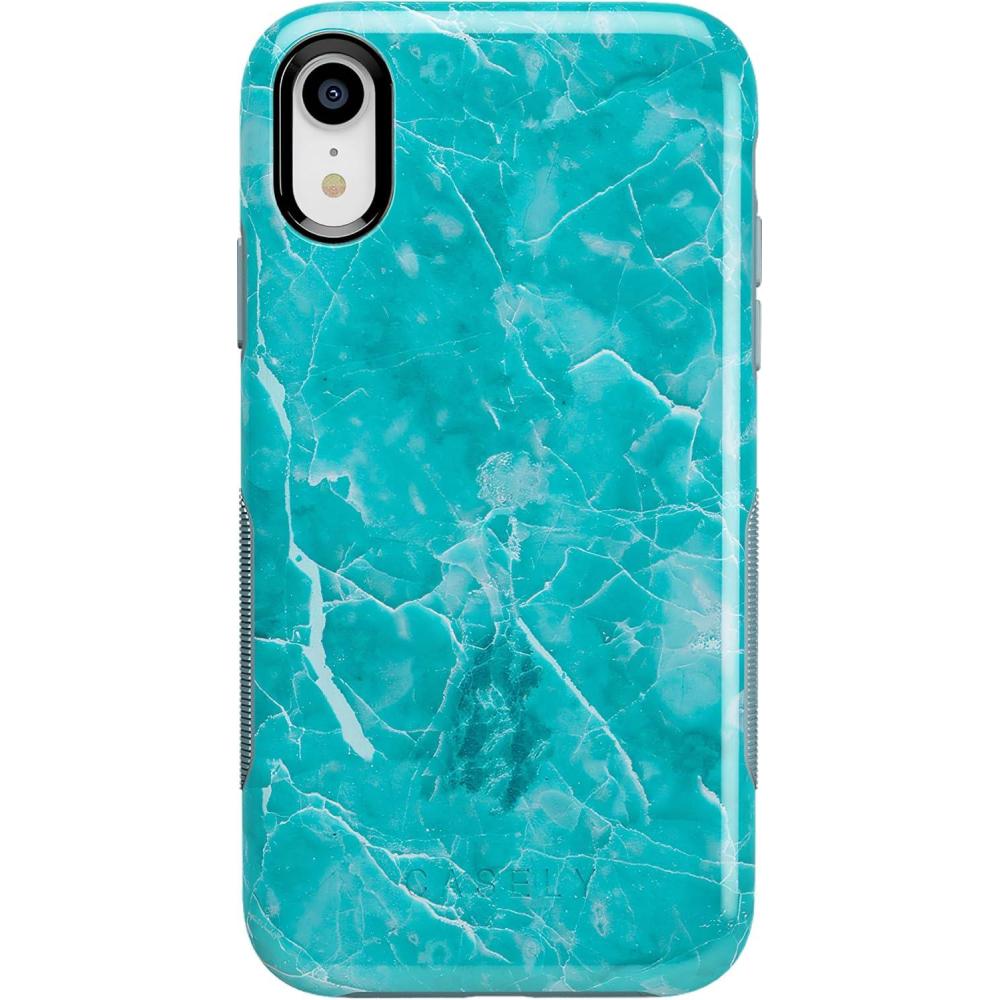 imageCasely iPhone XR Case  Make Your Mark  Crayola Paint CaseLost at Sea  Teal Blue Seaglass