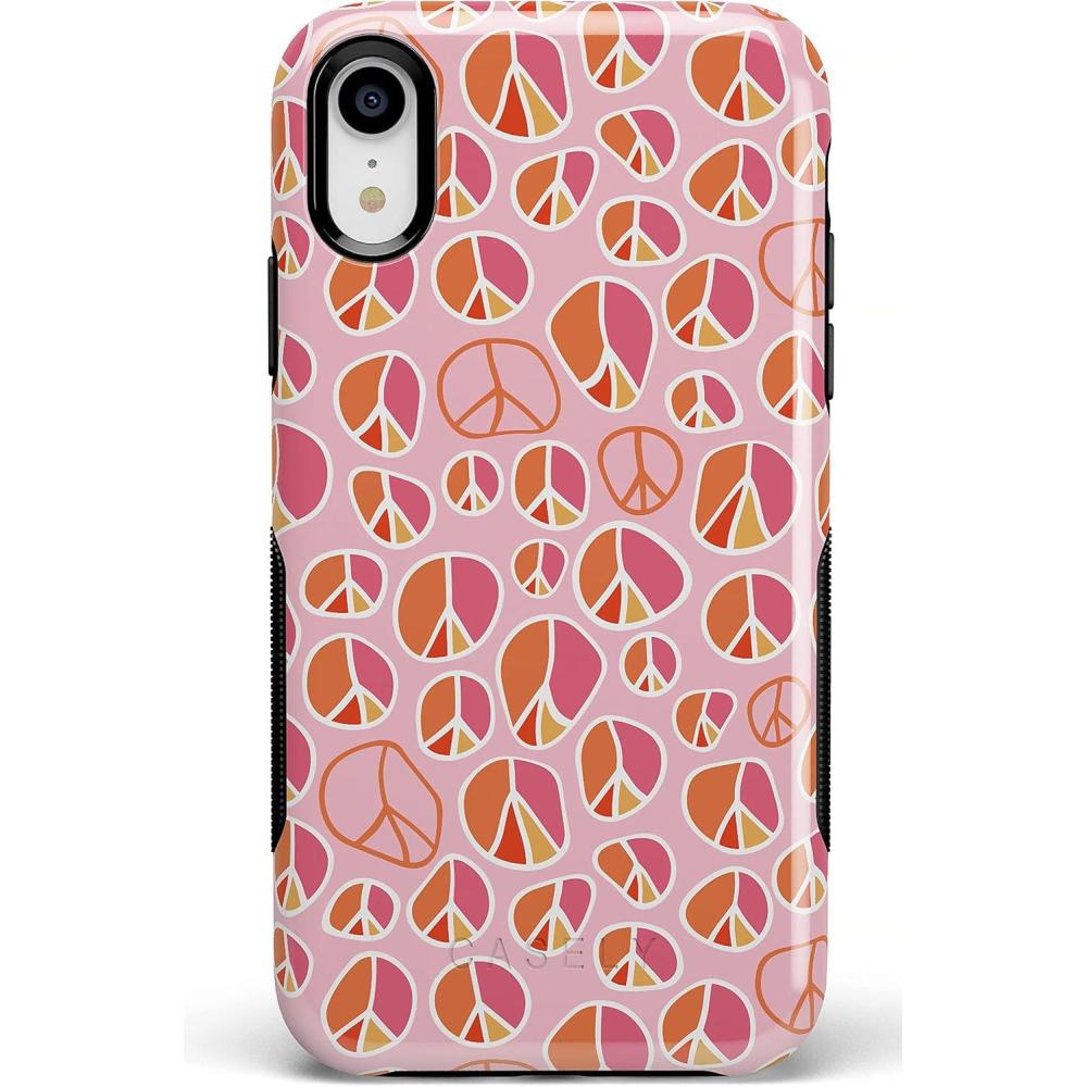 imageCasely iPhone XR Case  Make Your Mark  Crayola Paint CasePeace Out  Groovy Peace Sign