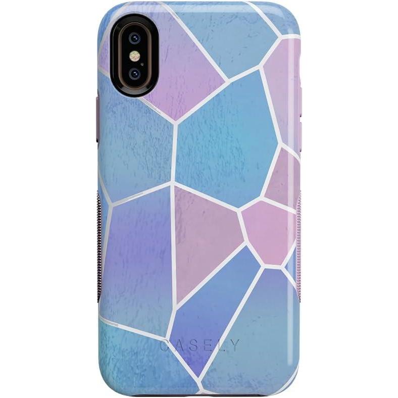 imageCasely iPhone Xs Max Case  Make Your Mark  Crayola Paint Case06 Holographic Metallic Stained Glass Marble