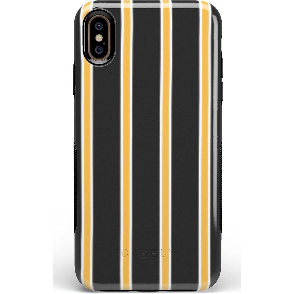 imageCasely iPhone Xs Max Case  Make Your Mark  Crayola Paint Case25 Fine Lines Mustard Yellow Pinstripe