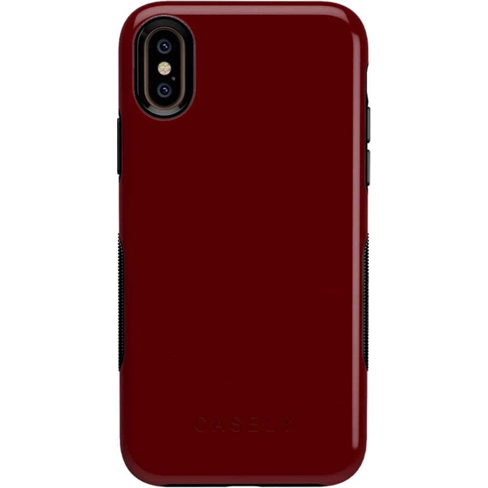 imageCasely iPhone Xs Max Case  Make Your Mark  Crayola Paint CaseBurgundy Red on Black