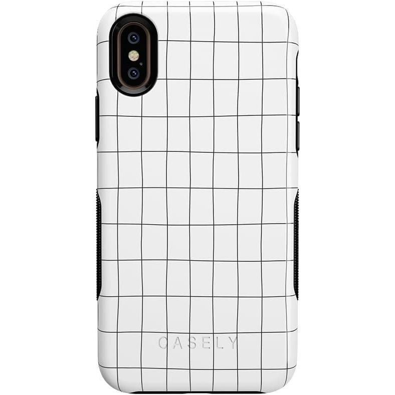 imageCasely iPhone Xs Max Case  Make Your Mark  Crayola Paint CaseOff the Grid  White  Black Lined