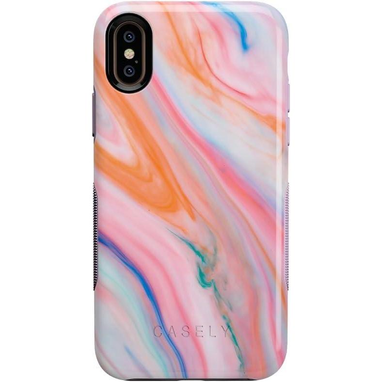 imageCasely iPhone Xs Max Case  Make Your Mark  Crayola Paint CaseRainbow Marble Swirl