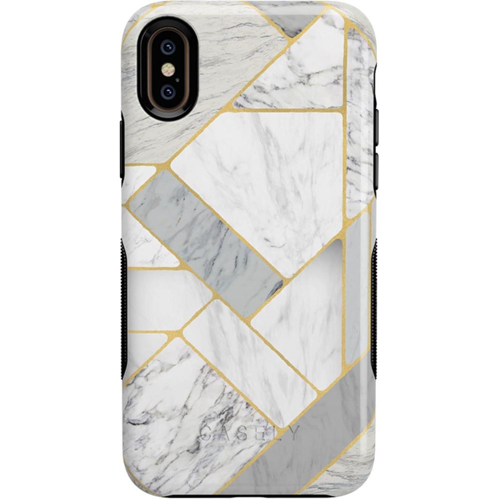 imageCasely iPhone Xs Max Case  Make Your Mark  Crayola Paint CaseSharp Lines  Geo White and Gold Marble