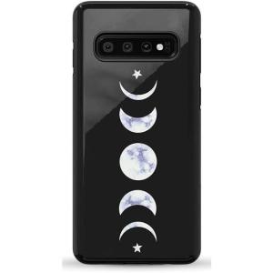 Casely Galaxy S10 Case | Seeing Stars | Red, White & Blue | Essential Slim Dual-Layer Protective Design(It’s Just a Phase | Marble Moon)