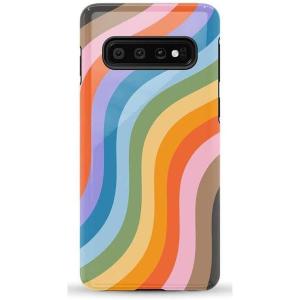 Casely Galaxy S10 Case | Seeing Stars | Red, White & Blue | Essential Slim Dual-Layer Protective Design(Love for All | Rainbow Pride)