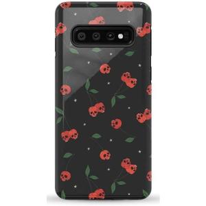 Casely Galaxy S10 Case | Seeing Stars | Red, White & Blue | Essential Slim Dual-Layer Protective Design(Sweet Revenge | Cherry Skulls)