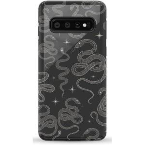 Casely Galaxy S10 Case | Seeing Stars | Red, White & Blue | Essential Slim Dual-Layer Protective Design(We’re Ready For It | Black Serpent)