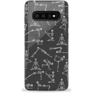 Casely Galaxy S10 Plus Case | That’s Amore | Valentine’s | Essential Slim Dual-Layer Protective Design(Corpse Pose | Skeleton Yoga)