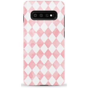 Casely Galaxy S10 Plus Case | That’s Amore | Valentine’s | Essential Slim Dual-Layer Protective Design(Queen of Diamonds | Pink Watercolor)