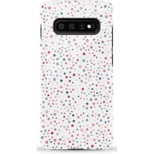 Casely Galaxy S10 Plus Case | That’s Amore | Valentine’s | Essential Slim Dual-Layer Protective Design(Seeing Stars | Red  White & Blue)