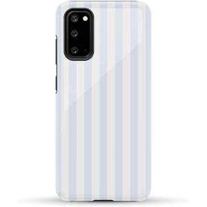 Casely Galaxy S20 Case | Be Mine | Tiny Hearts | Essential Slim Dual-Layer Protective Design(Blue Stripes | Sunday Best)