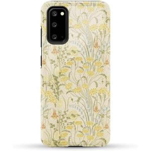 Casely Galaxy S20 Case | Be Mine | Tiny Hearts | Essential Slim Dual-Layer Protective Design(Boho Blooms | Golden Floral)