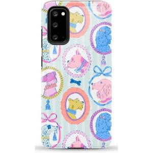 Casely Galaxy S20 Case | Be Mine | Tiny Hearts | Essential Slim Dual-Layer Protective Design(Chateau Pups | French Dog)