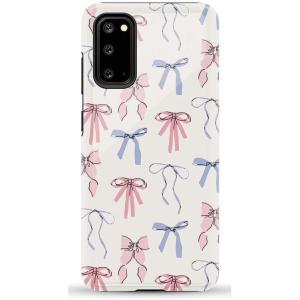 Casely Galaxy S20 Case | Be Mine | Tiny Hearts | Essential Slim Dual-Layer Protective Design(Coquette Girlie | Pastel Bows)