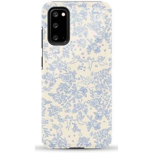 Casely Galaxy S20 Case | Be Mine | Tiny Hearts | Essential Slim Dual-Layer Protective Design(Cupid’s Canvas | Periwinkle Floral)