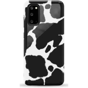 Casely Galaxy S20 Case | Be Mine | Tiny Hearts | Essential Slim Dual-Layer Protective Design(Current MOOd | Cow Print)