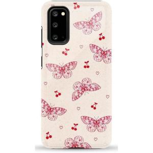 Casely Galaxy S20 Case | Be Mine | Tiny Hearts | Essential Slim Dual-Layer Protective Design(Heart Flutters | Butterfly)