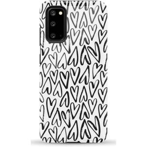 Casely Galaxy S20 Case | Be Mine | Tiny Hearts | Essential Slim Dual-Layer Protective Design(Heart Throb | Endless Hearts)