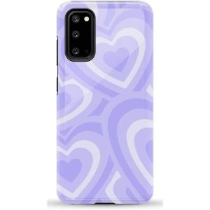 Casely Galaxy S20 Case | Be Mine | Tiny Hearts | Essential Slim Dual-Layer Protective Design(Love Song | Lavender Heart)