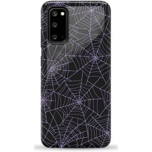 Casely Galaxy S20 Case | Be Mine | Tiny Hearts | Essential Slim Dual-Layer Protective Design(Midnight Web | Spider Web)