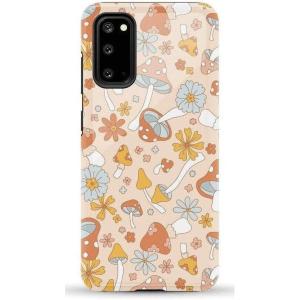 Casely Galaxy S20 Case | Be Mine | Tiny Hearts | Essential Slim Dual-Layer Protective Design(Mushroom Magic | Retro Floral)