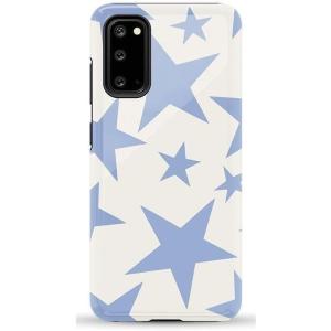Casely Galaxy S20 Case | Be Mine | Tiny Hearts | Essential Slim Dual-Layer Protective Design(Stars Align | Blue & White Stars)