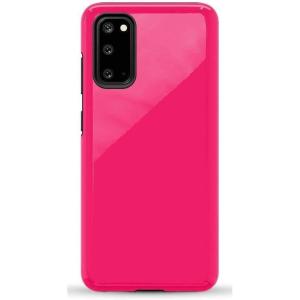 Casely Galaxy S20 Case | Be Mine | Tiny Hearts | Essential Slim Dual-Layer Protective Design(Think Pink | Solid Neon Pink)