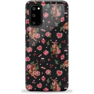 Casely Galaxy S20 Case | Be Mine | Tiny Hearts | Essential Slim Dual-Layer Protective Design(Wild at Heart | Tiger)