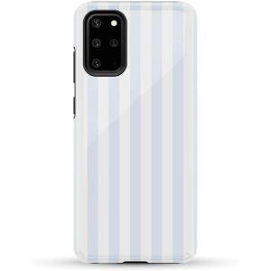 Casely Galaxy S20 Plus Case | Current Mood | Cow Print | Essential Slim Dual-Layer Protective Design(Blue Stripes | Sunday Best)