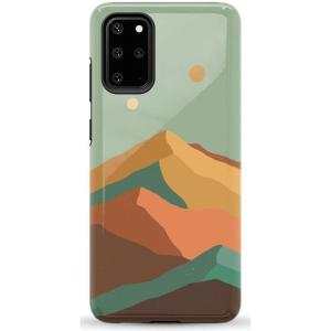 Casely Galaxy S20 Plus Case | Current Mood | Cow Print | Essential Slim Dual-Layer Protective Design(Endless Peaks | Colorblock Mountain)