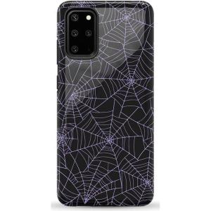 Casely Galaxy S20 Plus Case | Current Mood | Cow Print | Essential Slim Dual-Layer Protective Design(Midnight Web | Spider Web)