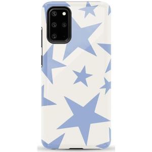 Casely Galaxy S20 Plus Case | Current Mood | Cow Print | Essential Slim Dual-Layer Protective Design(Stars Align | Blue & White Stars)